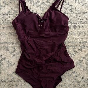 Kona Sol Burgundy Swimsuit